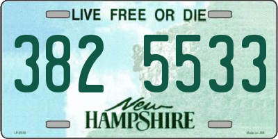 NH license plate 3825533