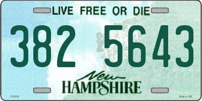 NH license plate 3825643