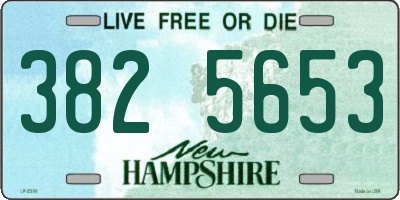 NH license plate 3825653