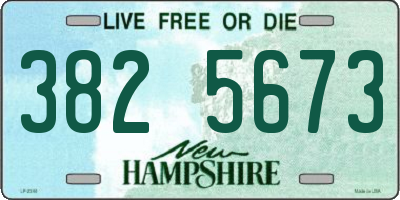 NH license plate 3825673