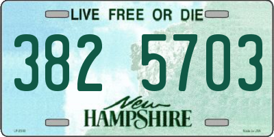 NH license plate 3825703