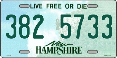 NH license plate 3825733