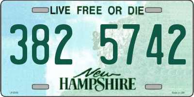 NH license plate 3825742