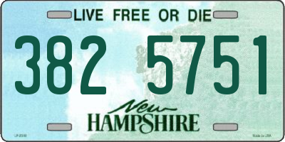 NH license plate 3825751