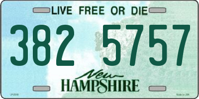NH license plate 3825757
