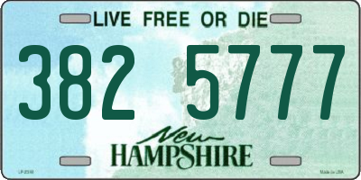 NH license plate 3825777