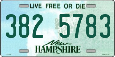 NH license plate 3825783