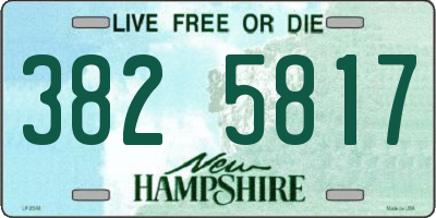 NH license plate 3825817