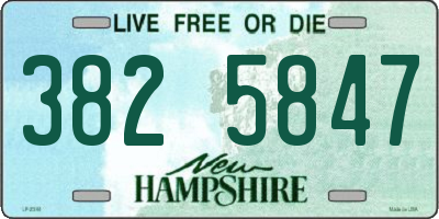 NH license plate 3825847