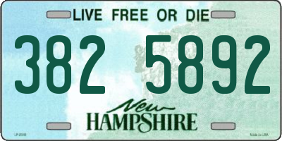 NH license plate 3825892