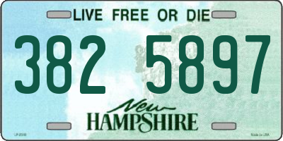 NH license plate 3825897