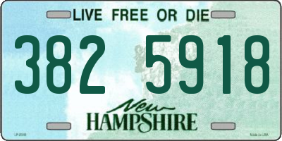 NH license plate 3825918