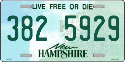 NH license plate 3825929