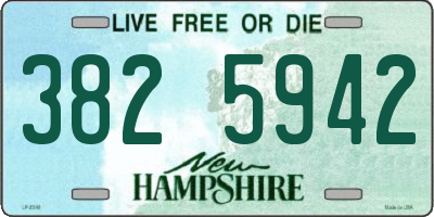 NH license plate 3825942