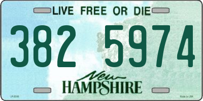 NH license plate 3825974