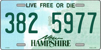 NH license plate 3825977