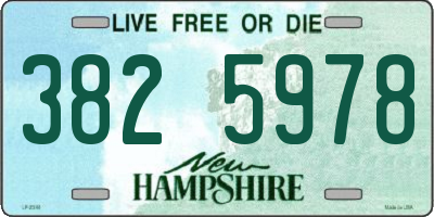 NH license plate 3825978