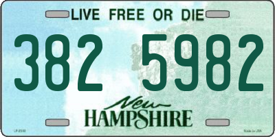 NH license plate 3825982
