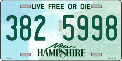 NH license plate 3825998