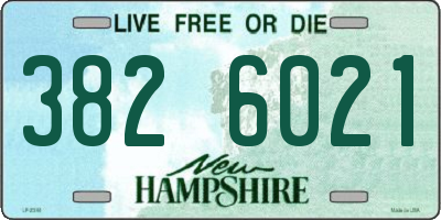 NH license plate 3826021