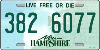 NH license plate 3826077