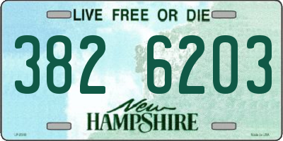 NH license plate 3826203