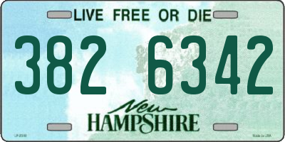 NH license plate 3826342