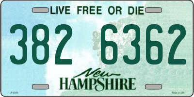 NH license plate 3826362
