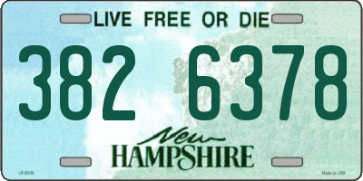 NH license plate 3826378