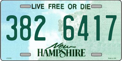 NH license plate 3826417