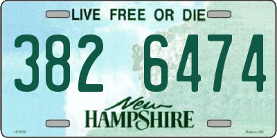 NH license plate 3826474