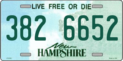 NH license plate 3826652