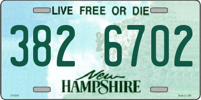 NH license plate 3826702