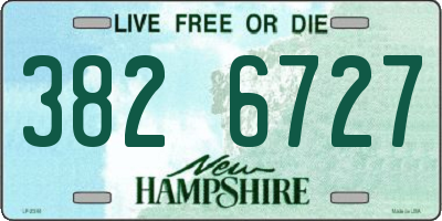 NH license plate 3826727