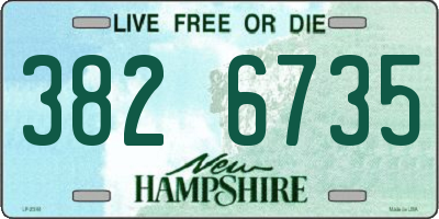 NH license plate 3826735