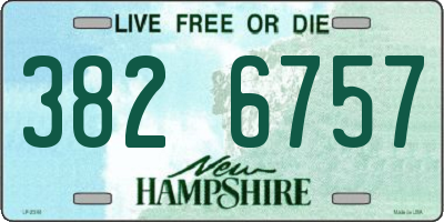 NH license plate 3826757