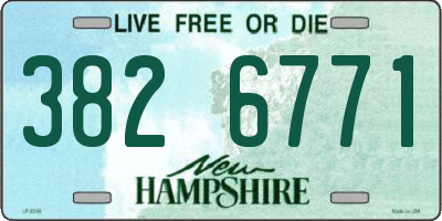 NH license plate 3826771