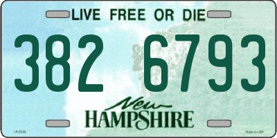 NH license plate 3826793