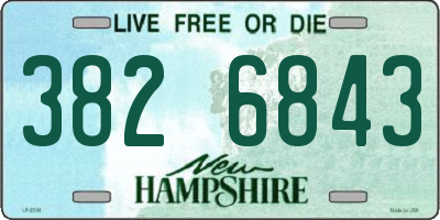 NH license plate 3826843