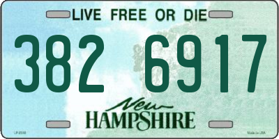 NH license plate 3826917