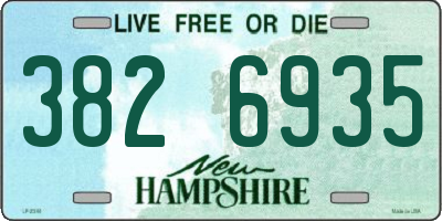 NH license plate 3826935