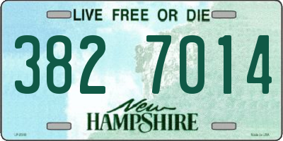 NH license plate 3827014
