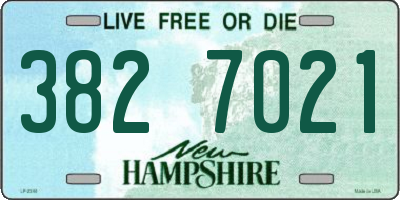 NH license plate 3827021