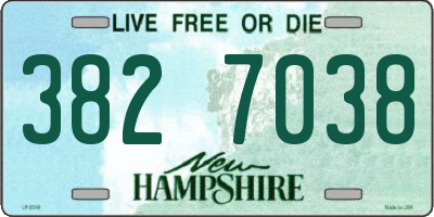 NH license plate 3827038