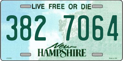 NH license plate 3827064