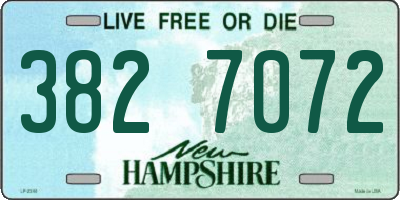 NH license plate 3827072