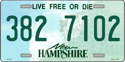 NH license plate 3827102