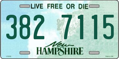 NH license plate 3827115