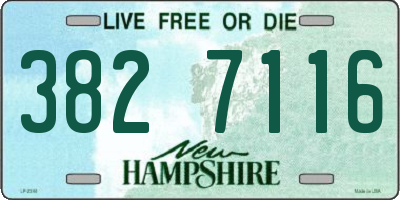 NH license plate 3827116