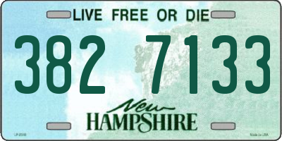 NH license plate 3827133